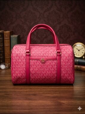 Michael Kors Travel Medium Duffle Satchel - Electric Pink Signature (NWT)
